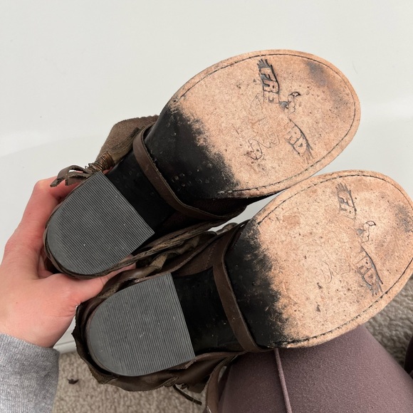 Freebird FB CAIRO Dark Brown Ankle Booties with Braided Straps - Picture 9 of 11